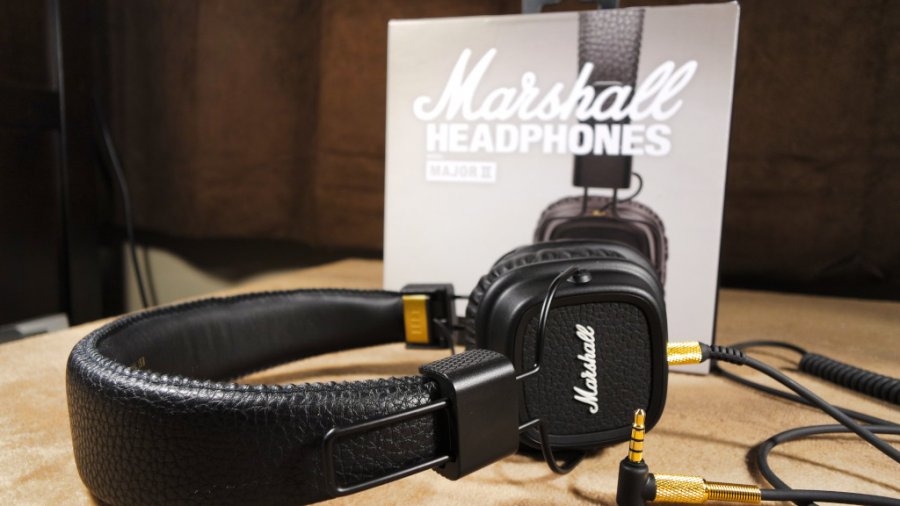 【美品】Marshall headphone Major 04090985 Marshall Headphone Major II Black com fio