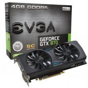 Placa de vídeo EVGA GTX 970 Superclocked nVidia GeForce ACX Cooler 4GB GDDR5 256bits