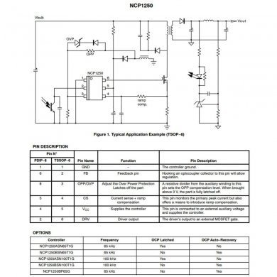 05006-00013500 10x Ci Controlador PWM NCP1250 NCP1250BSN65 SOT23-6