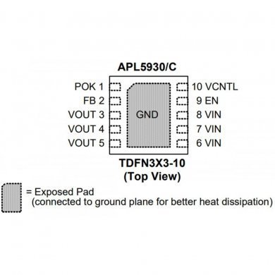 06007-00490100 Ci APL5930C regulador linear LDO Ultra Low Dropout 3A