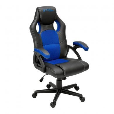 Bright Cadeira Gamer azul e preta até 120Kg
