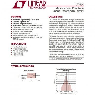 06023-00350000 Ci LT1460 LTAB LTABF LT1460FCMS8-2.5 2.5V 40mA