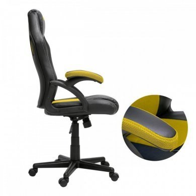 0605 Bright Cadeira Gamer Amarela e Preta