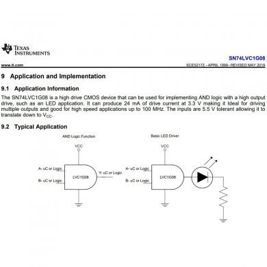 06G004600821 10x SN74LVC1G08DCKR Porta Logica AND de 2 entradas SC70-5