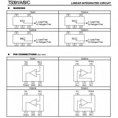 06G017127011 10x Ci TS391CG-AF5-R comparador de tensão SOT-25