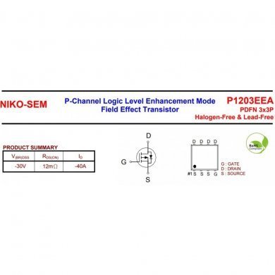 07005-A0260000 5x Power Mosfet P1203EEA B2 GNB PDFN 3x3P