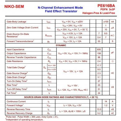 07005-A0570000 5x Mosfet N-CH PEA16BA 30V 36A G4 UUB 9A1205 PDFN 3x3P