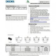 10x Diodo Schottky BAT54A Dual Catodo 30V 200mA SMD SOT-23-3 marcação de lote no componente: KL2 EN
