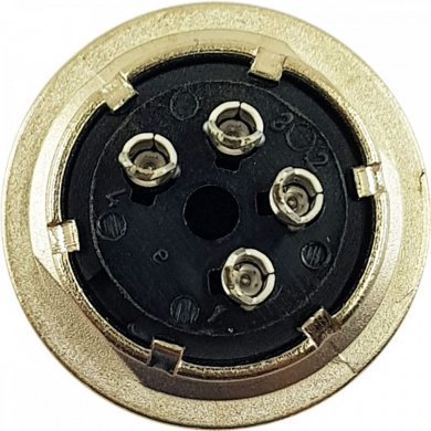 Conector fêmea M16 4 terminais para painel