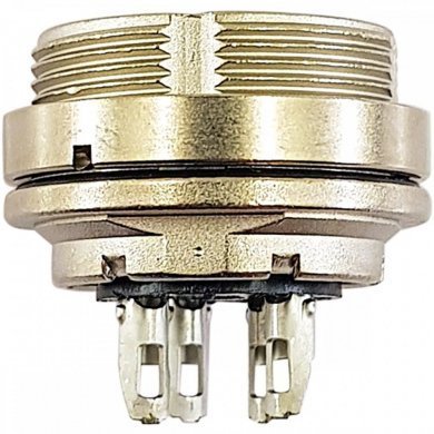 Conector fêmea M16 4 terminais para painel