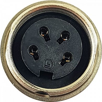 0901128004 Conector fêmea M16 4 terminais para painel