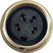 Conector fêmea M16 4 terminais para painel Não blindado IP67 UL 2238 250V  6A