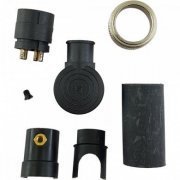 Conector macho M16 com 4 terminais Não blindado IP 40 angular