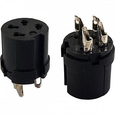 Conector fêmea M16 com 4 terminais