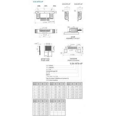 Conector FPC FFC 0.5mm Pitch 9 Pinos