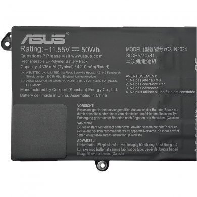 0B200-04070000 Bateria C31N2024 original para Notebook Asus X3400