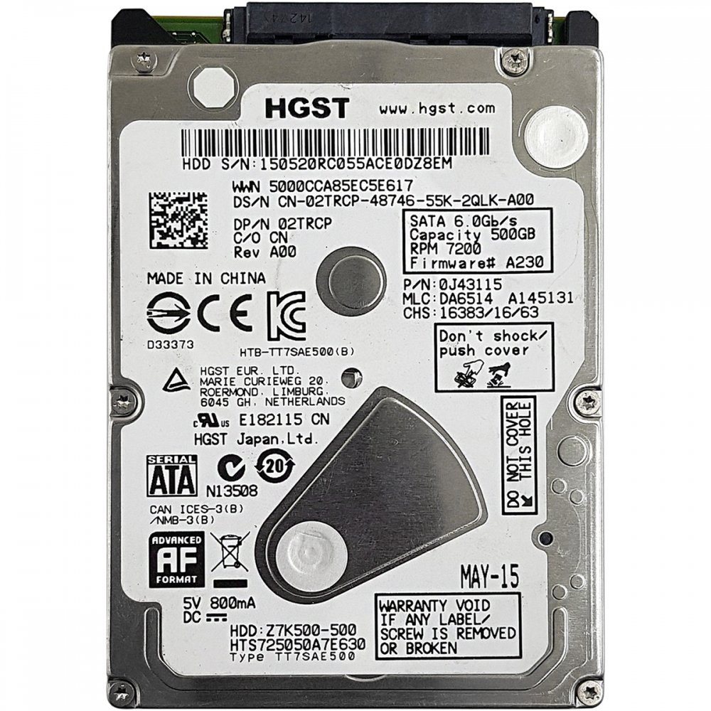 0J43115 HD HGST 500GB 2.5 notebook SATA 3 6GB/s 7200RPM