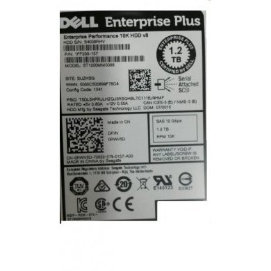 0RWV5D DELL HD 1.2TB SAS 10K 12G 2.5 polegadas