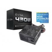 Fonte EVGA 430W ATX 12V 80Plus PFC Ativo, Eficiência 80% S/cabo