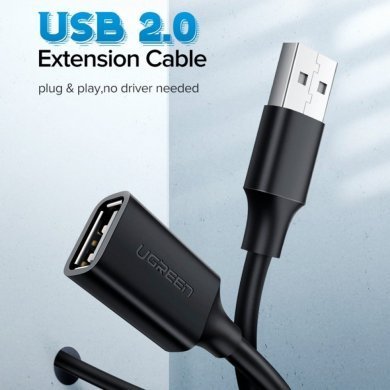 UGREEN Extensão USB 2.0 para USB Fêmea  1m
