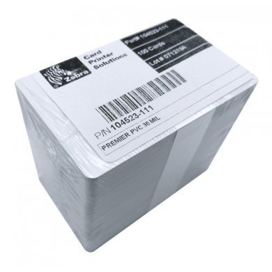 Zebra Cartões Branco PVC 500und