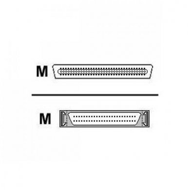 Lábramo Cabo SCSI-2 HD50 Macho para SCSI-4 VHDCI68 Ma