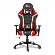 DT3 Sports Cadeira Gamer Modena Black Red Com Ajuste de Altura Suporta até 140kg Reclina até 180 graus e Rotaç