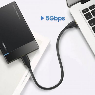 10840 Ugreen cabo micro USB-B para USB-A 3.0 50cm preto