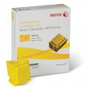 Bastão de Cera Xerox Amarela 17300 pag. aprox.  Compatível para Xerox 8870 (Caixa 6 Bastões)