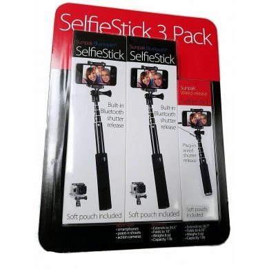 1094130 Sunpak 3 bastões SelfieStick p/ smartphone cameras