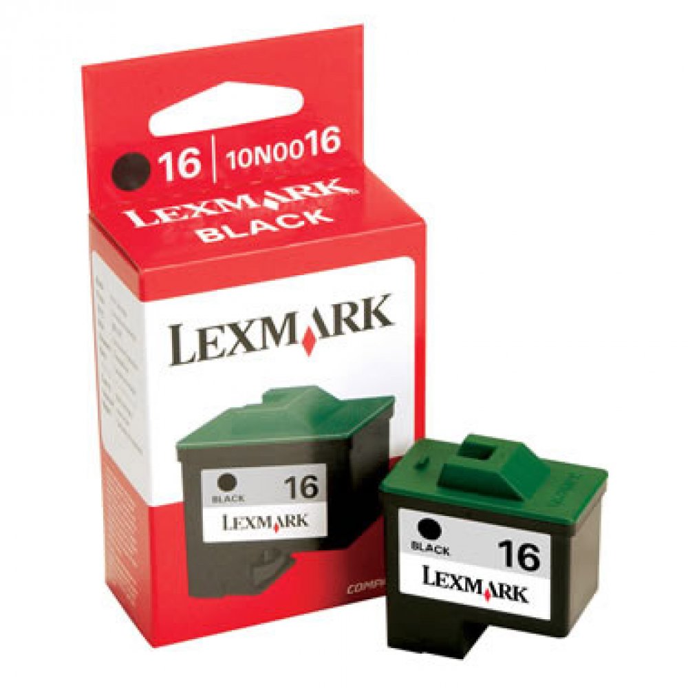 Cartucho de Tinta Lexmark 16 12.5 ml, Preto, Rendimento aproximado de 410 páginas