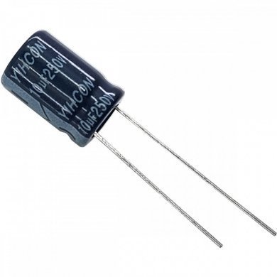 kit 25x capacitor eletrolitico 10uf 250V 10x15mm