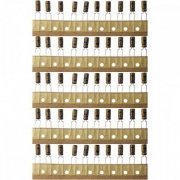 Kit 50x capacitor eletrolitico 10uf 50V tamanho 5x11mm, pitch 2mm, 105º KH series