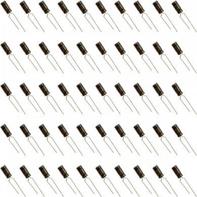 Kit 50x capacitor eletrolitico 10uf 50V