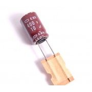 Capacitor Eletrolitico 10uf x 400V KMQ 105º, 10x16mm NCC Nippon Chemi-Con