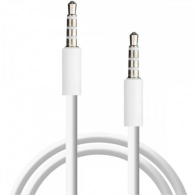 1184 Cabo auxiliar P2 para P2 reforçado branco 1,5m