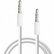 Cabo auxiliar P2 para P2 reforçado branco 1,5m em Poliester