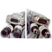 Lábramo Cabo Extensor Triplo para Teclado, Mouse e  Mo Extensor de Teclado, Mouse e Monitor, Apenas um Cabo, C