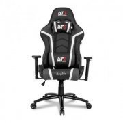 DT3 Sports Cadeira Gamer Modena Dark Grey Com Ajuste de Altura Suporta até 140kg Reclina até 180 graus e Rotaç