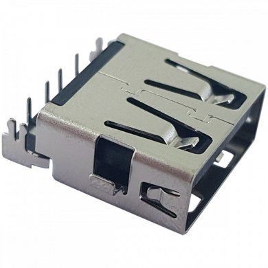 Conector USB 2.0 4 pinos R/A fêmea (Kit 5x)