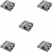 Conector USB 2.0 4 pinos R/A fêmea (Kit 5x) Kit com 5 unidad ...