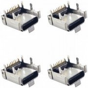 Conector USB-C 3.1 24P solda placa 90º (Kit 4x und) kit com 4 unidades