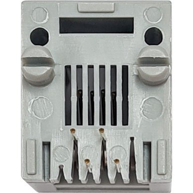 12014-004015RR 20x conector de Rede RJ45 vertical PCB de 4 pinos 6Bit cinza