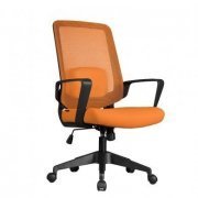 DT3 Cadeira Verana V2 Laranja Suporte até 110kg, Encosto Mesh altamente elástico, Base de nylon com certificação BIFMA