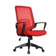 DT3 Cadeira Verana V2 Vermelho Suporte até 110kg, Encosto Mesh altamente elástico, Base de nylon com certificação BIFMA