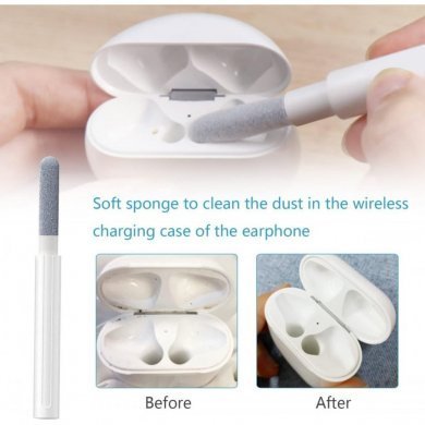 Caneta limpeza de fones de ouvido bluetooth preta