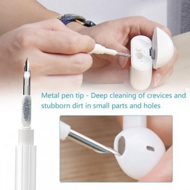 Caneta limpeza de fones de ouvido bluetooth preta