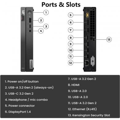 12LMA0F3BO-GVZ Gabinete Desktop Lenovo ThinkCentre Neo 50q Gen 4