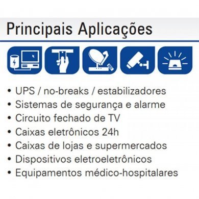 Bateria Moura 12V 18Ah estacionaria selada VRLA AGM