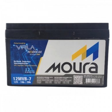 Moura Clean bateria estacionaria no-break 12V 7Ah